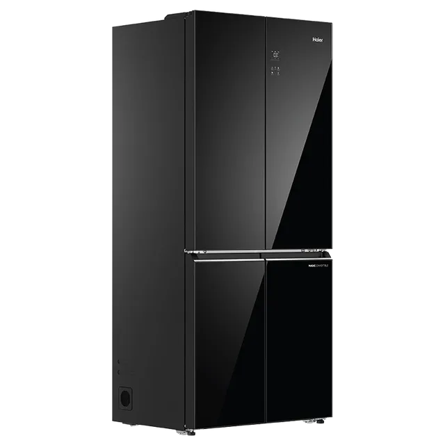 Haier 520 Litres 3 Star Frost Free French Door Convertible Refrigerator with Colorful Digital Display Panel (HRB-600KGU1, Black Glass) (OPENBOX)