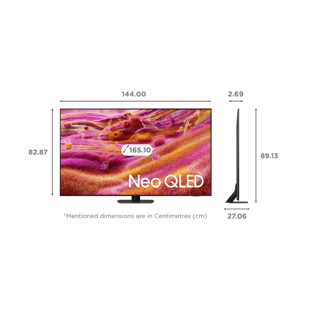 SAMSUNG QN90F 165 cm (65 inch) Neo QLED 4K Ultra HD Smart Tizen TV with Google Voice Assistant OPEN BOX