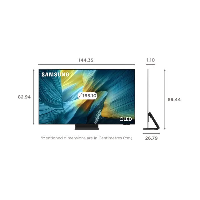 SAMSUNG S95F 165 cm (65 inch) 4K Ultra HD OLED Smart Tizen TV with Multiple Voice Assistant -OPEN BOX