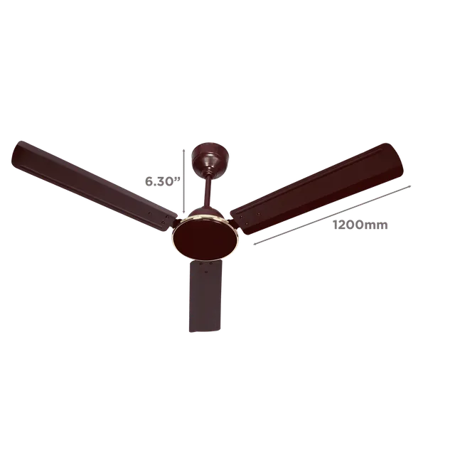 Croma 5 Star 1200mm 3 Blade BLDC Motor Ceiling Fan with Remote (Sleep Function, Brown) - OPEN BOX