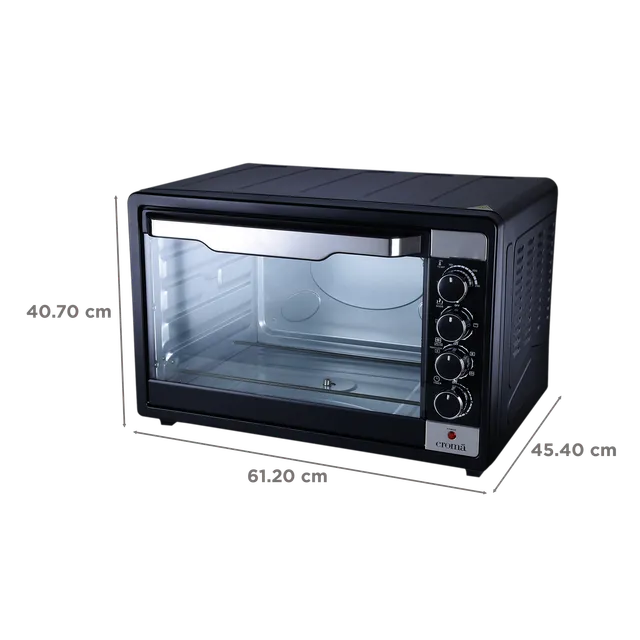 Croma 63L Oven Toaster Grill with 360 Degree Hot Air Circulation (Black) - OPEN BOX