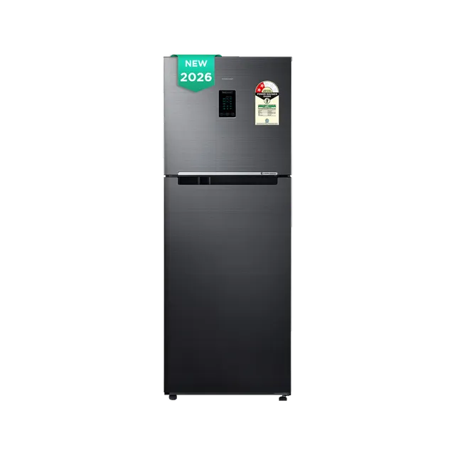 Samsung RT31 301 Litres 2 Star Frost Free Double Door Convertible Refrigerator with Twin Cooling Plus Technology (RT31H4522BX/HL, Luxe Black) (2026 Model)-OPEN BOX