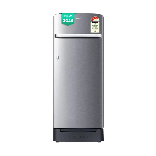 Samsung RR23 215 Litres 4 Star Direct Cool Single Door Refrigerator with Anti Bacterial Gasket (RR23H2H34S8/HL, Elegant Inox) (2026 Model) - OPEN BOX