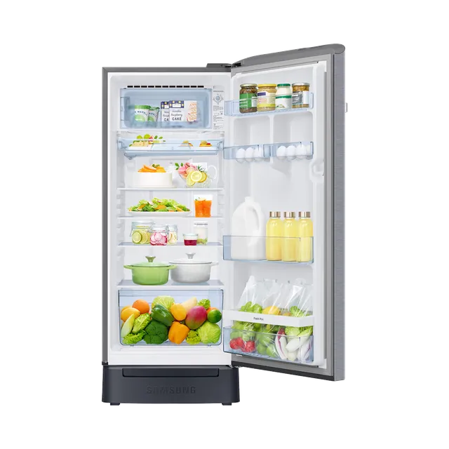 Samsung RR23 215 Litres 4 Star Direct Cool Single Door Refrigerator with Anti Bacterial Gasket (RR23H2H34S8/HL, Elegant Inox) (2026 Model) - OPEN BOX