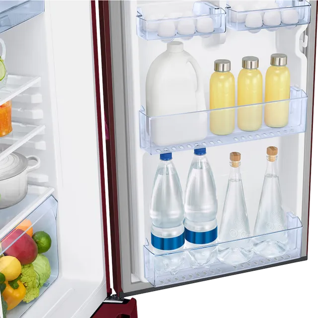 Samsung RR21 189 Litres 4 Star Direct Cool Single Door Refrigerator with Anti Bacterial Gasket (RR21H2H24RZ/HL, Midnight Blossom Red) (2026 Model)-OPEN BOX