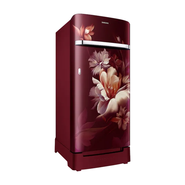 Samsung RR21 189 Litres 4 Star Direct Cool Single Door Refrigerator with Anti Bacterial Gasket (RR21H2H24RZ/HL, Midnight Blossom Red) (2026 Model)-OPEN BOX