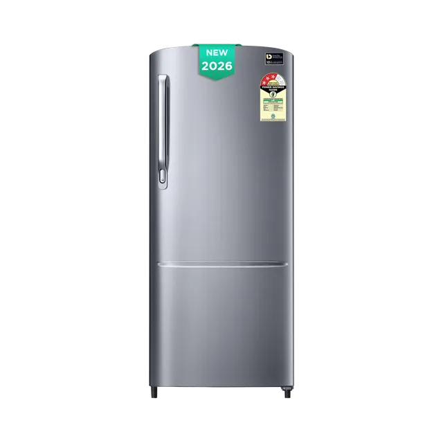Samsung RR20 183 Litres 3 Star Direct Cool Single Door Refrigerator with Anti Bacterial Gasket (RR20H2723S8/NL, Elegant Inox) (2026 Model)-open box