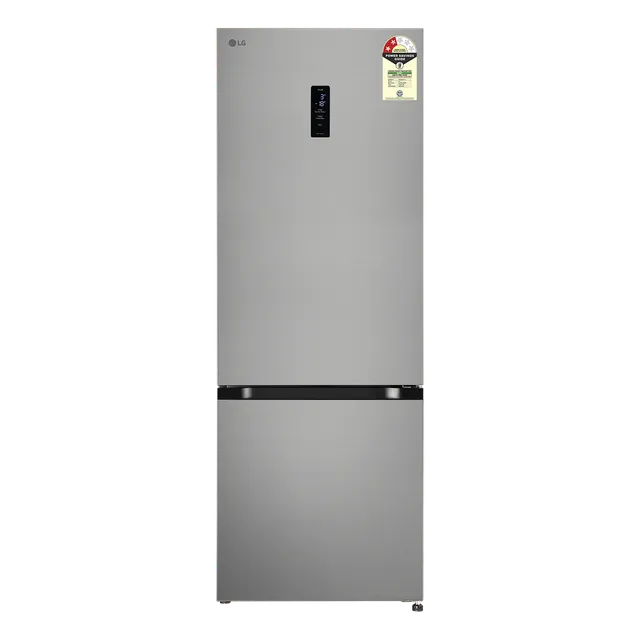 LG 340 Litres 2 Star Frost Free Double Door Smart Wifi Enabled Refrigerator with Smart Diagnosis (GLB3426BDPZ, Shiny Steel)-open box
