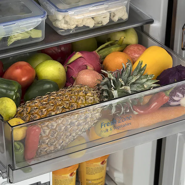 LG 340 Litres 2 Star Frost Free Double Door Smart Wifi Enabled Refrigerator with Smart Diagnosis (GLB3426BDPZ, Shiny Steel)-open box