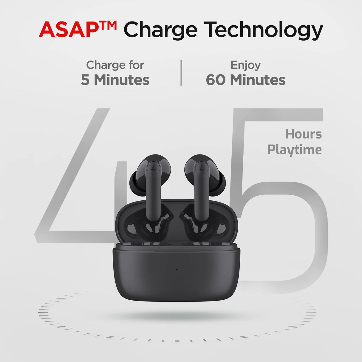 boAt Airdopes 138 Pro TWS Earbuds with Environmental Noise Cancellation (IPX5 Water Resistant, Upto 45 Hours Playback, Active Black) (OPENBOX)
