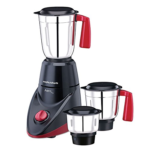 Morphy Richards Aero Plus 500-Watt Mixer Grinder with 3 Jars (Black/Wine) (OPENBOX)