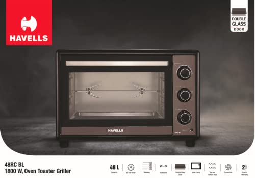 Havells 48RC 1800W Oven Toaster Grill (Black) (OPENBOX)