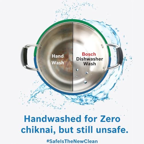 Bosch 13 Place Settings, Free Standing Dishwasher (SMS66GI01I, Silver Inox), extra dry and hygienic wash (OPENBOX)