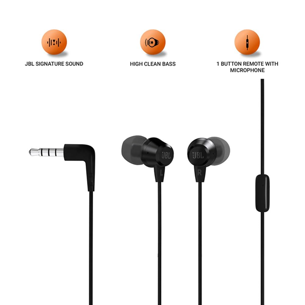JBL T50HI Black Wired Earphones (OPENBOX)
