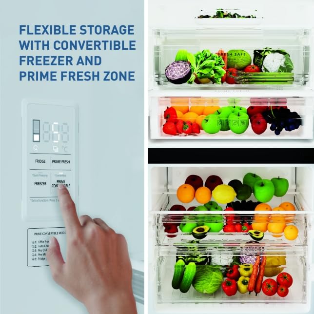 Panasonic 357L 2 Star Prime Convertible AI Econavi 6-Stage Smart Inverter Frost-Free Double Door Bottom Mount Refrigerator (NR-BK418BQKN, Diamond Black) (OPENBOX)