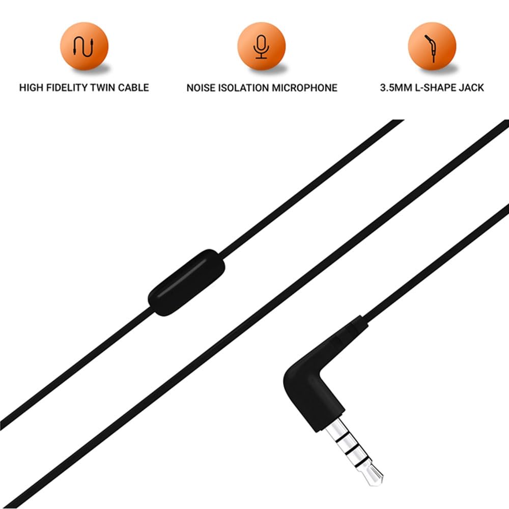 JBL T50HI Black Wired Earphones (OPENBOX)