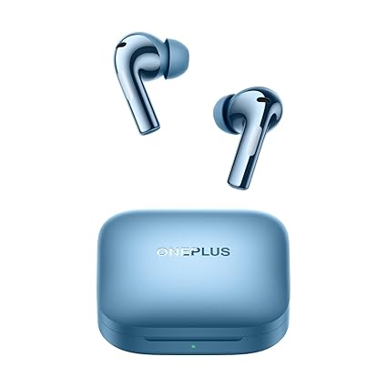 OnePlus Buds 3 TWS in Ear Earbuds with Upto 49dB Smart Adaptive Noise Cancellation,Hi-Res Sound Quality,Sliding Volume Control,10mins for 7Hours Fast Charging with Upto 44Hrs Playback (Splendid Blue) (OPENBOX)