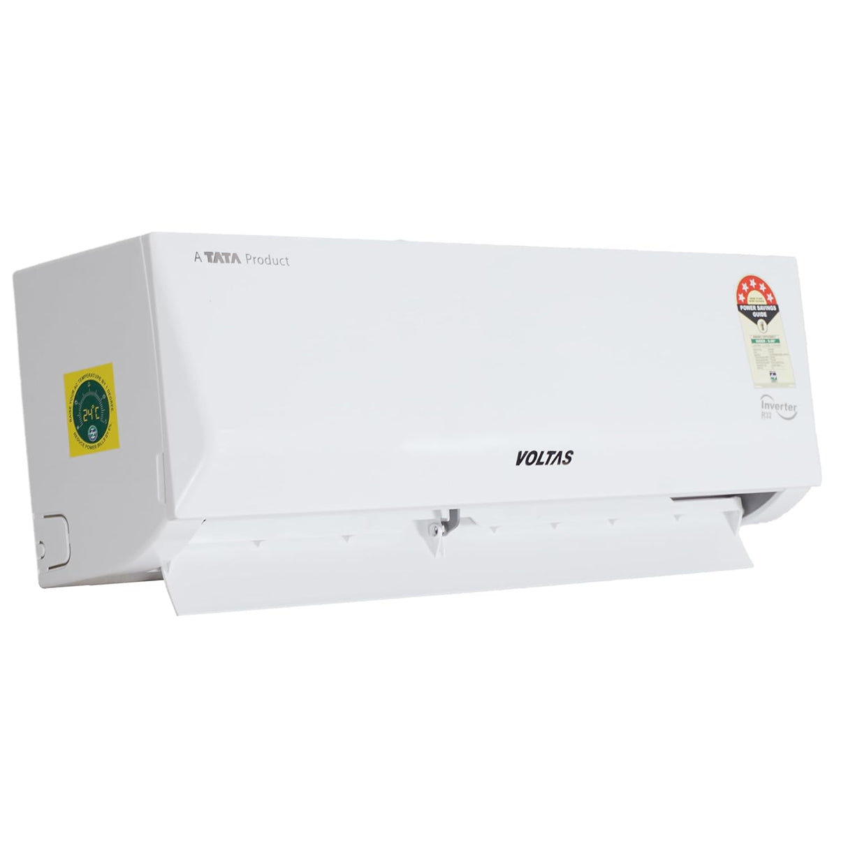 Voltas 1 Ton 5 Star, Inverter Split AC(Copper, 5-in-1 Adjustable Mode, Anti-dust Filter, 2023 Model, 125V Vertis Emerald Marvel, White) (OPENBOX)