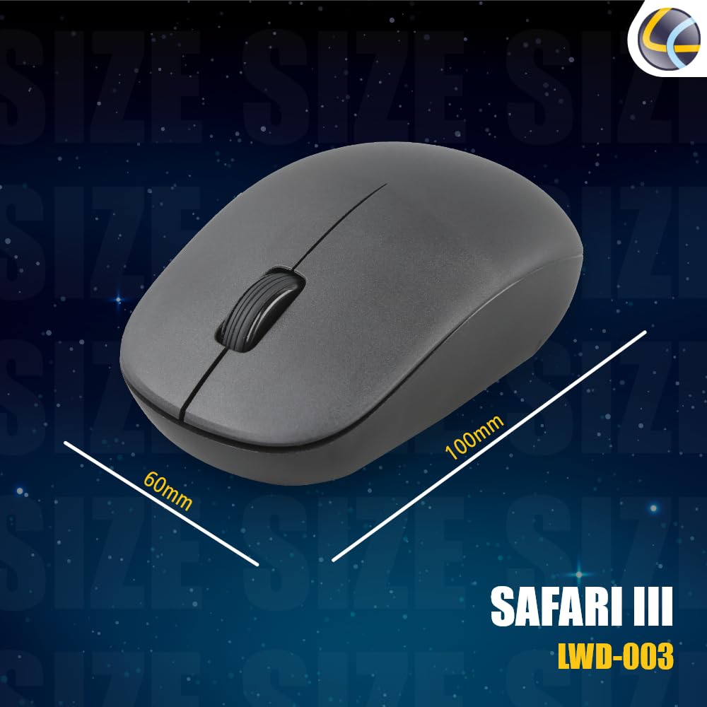 Safari III Wireless Mouse Black (LWM-003) (OPENBOX)