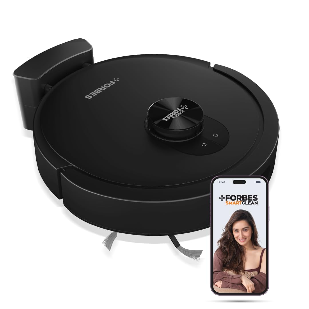 Eureka Forbes SmartClean Home Mapping Turbo, 7000Pa HyperSuction Robotic Vacuum Cleaner | LiDAR 3.0 & Quick Home Mapping | Wet Mopping | 3-Hour Run Time | Smart App Control | Voice Control - OPEN BOX