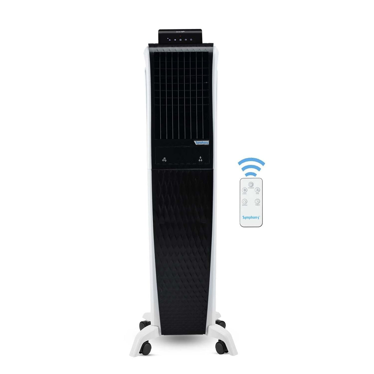 Symphony Diet 3D 55i+ Portable Tower Air Cooler For Home with 3-Side Honeycomb Pads, Magnetic Remote, i-Pure Technology and Automatic Pop-Up Touchscreen (OPENBOX)
