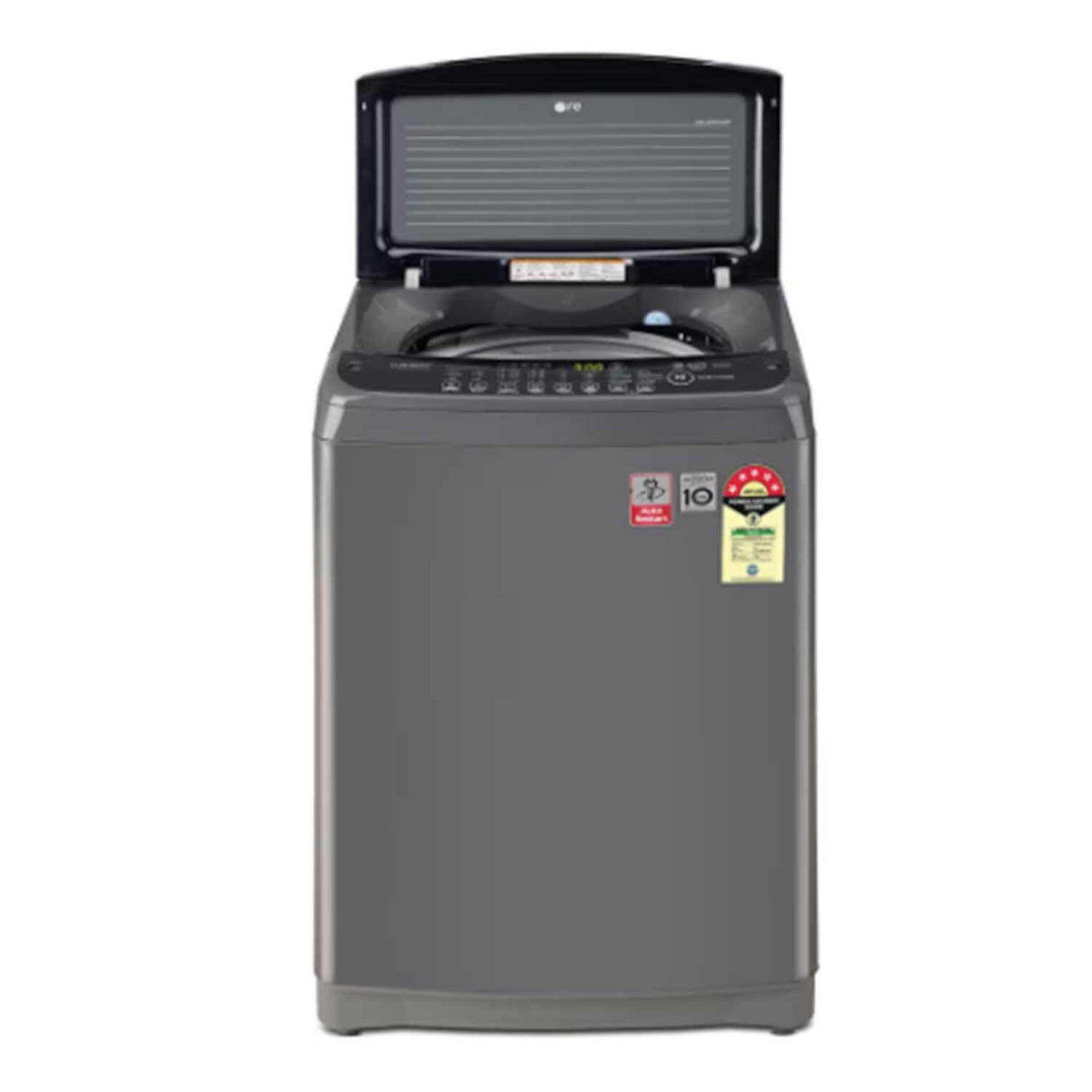 LG 8 Kg 5 Star Inverter TurboDrum Fully Automatic Top Loading Washing Machine (T80AJMB1Z, Jet Spray+, Smart Closing Door, Middle Black) (OPENBOX)