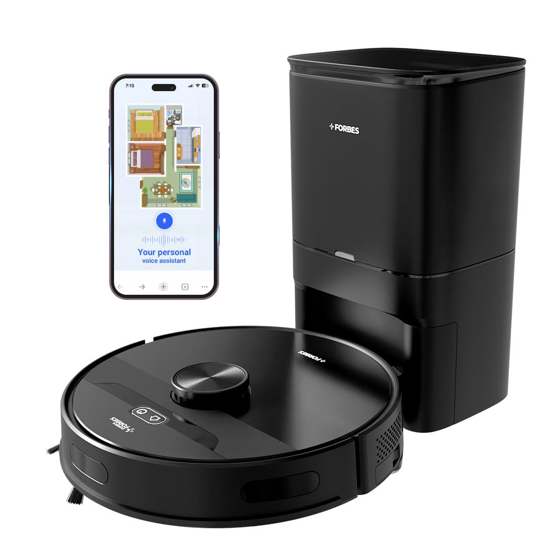 Eureka Forbes SmartClean, 5000Pa HyperSuction Robotic Vacuum Cleaner with Auto Bin (65 Days- OPEN BOX