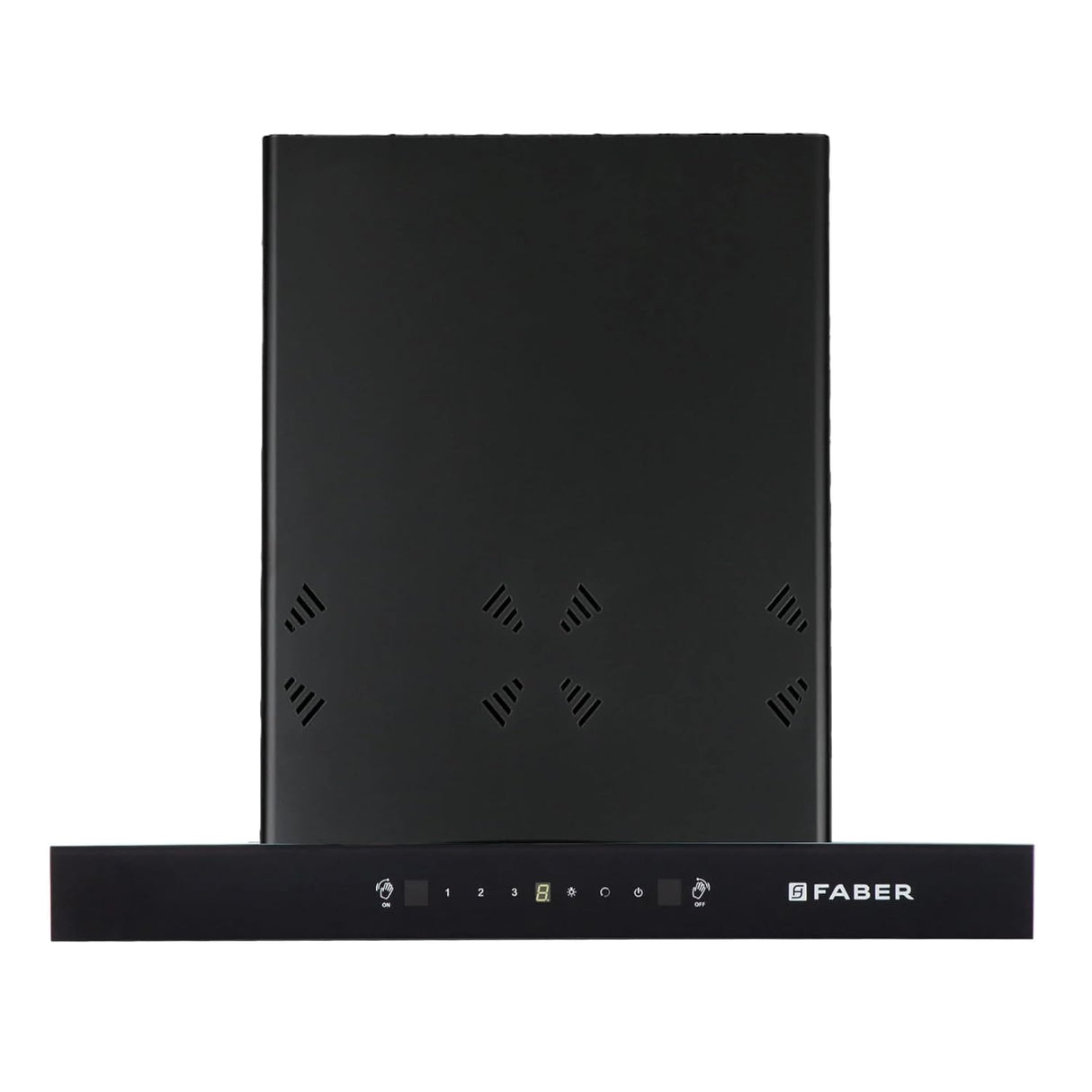 FABER Hood Cygnus IN 3D HC SC FL BK 60cm 1350m3/hr Ducted Auto Clean Wall Mounted Chimney with Odor Sensor (Black) (OPENBOX)