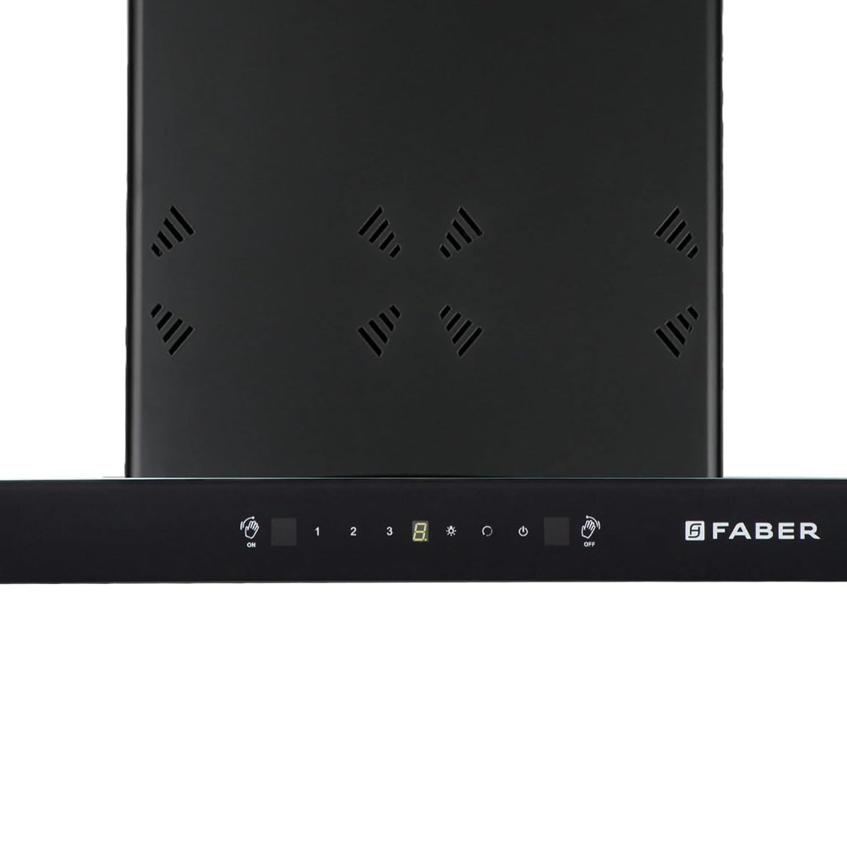 FABER Hood Cygnus IN 3D HC SC FL BK 60cm 1350m3/hr Ducted Auto Clean Wall Mounted Chimney with Odor Sensor (Black) (OPENBOX)