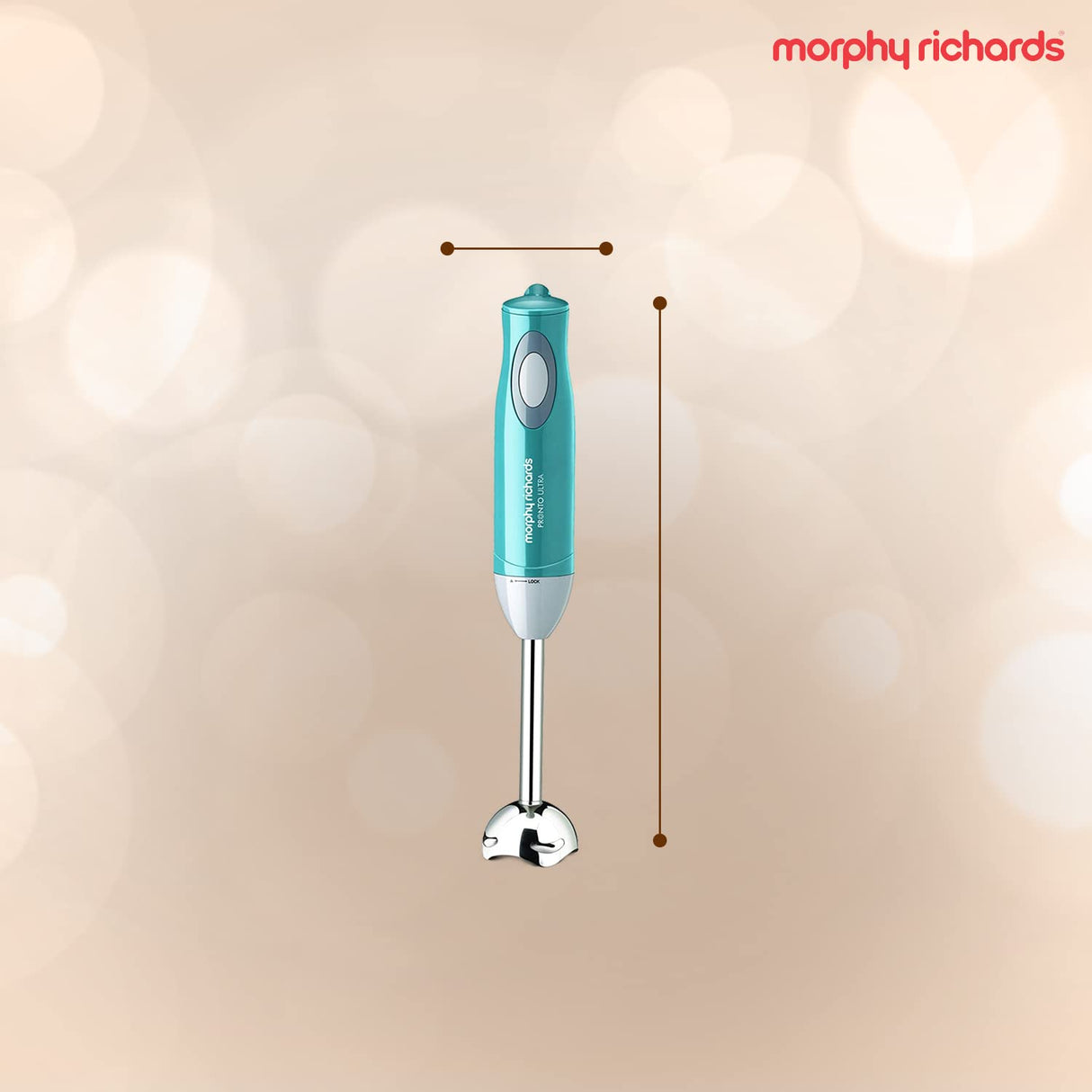 Morphy Richards Plastic Pronto Ultra 300W Hand Blender for Kitchen with Multifunctional Blade & Detachable Shaft, Blue, 300 Watt (OPENBOX)
