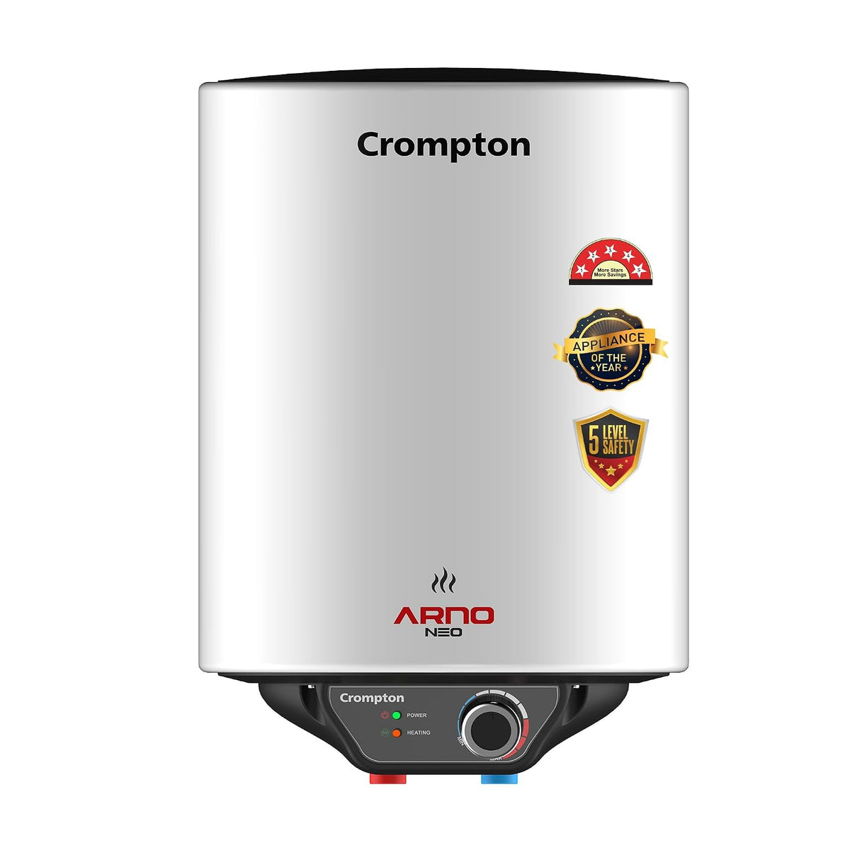 Crompton Arno Neo 10-L 5 Star Rated Storage Water Heater with Advanced 3 Level Safety National Energy Conservation Award Winner - OPEN BOX