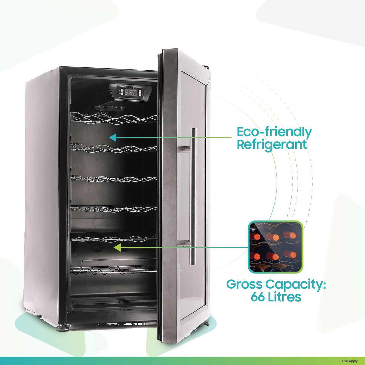 Croma 66 Litres Wine Cooler (Model: CRAR2017) (OPENBOX)