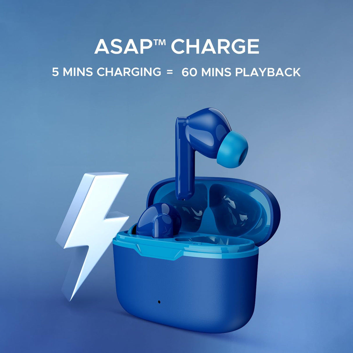 boAt Airdopes Ultra Plus TWS in Ear Earbuds with 50 HRS Playback, 4-MIC ENx Technology & ASAP Charge(Sporty Blue) (OPENBOX)