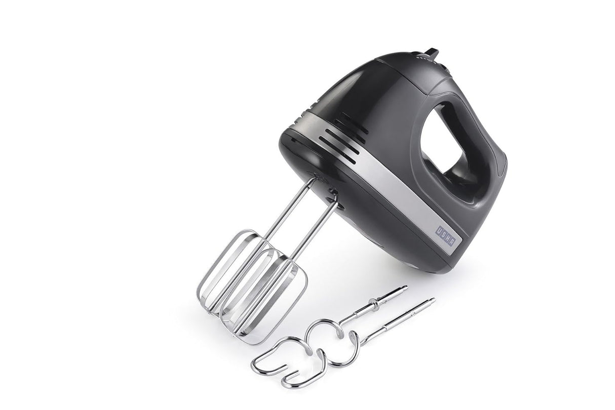 Usha 3732 300 W Hand Mixer with 2 Hooks|2 years warranty,Longer cord for flexible usage,Copper motor for longer life,Accessories Beater and Kneader, Storage box (Black) (OPENBOX)