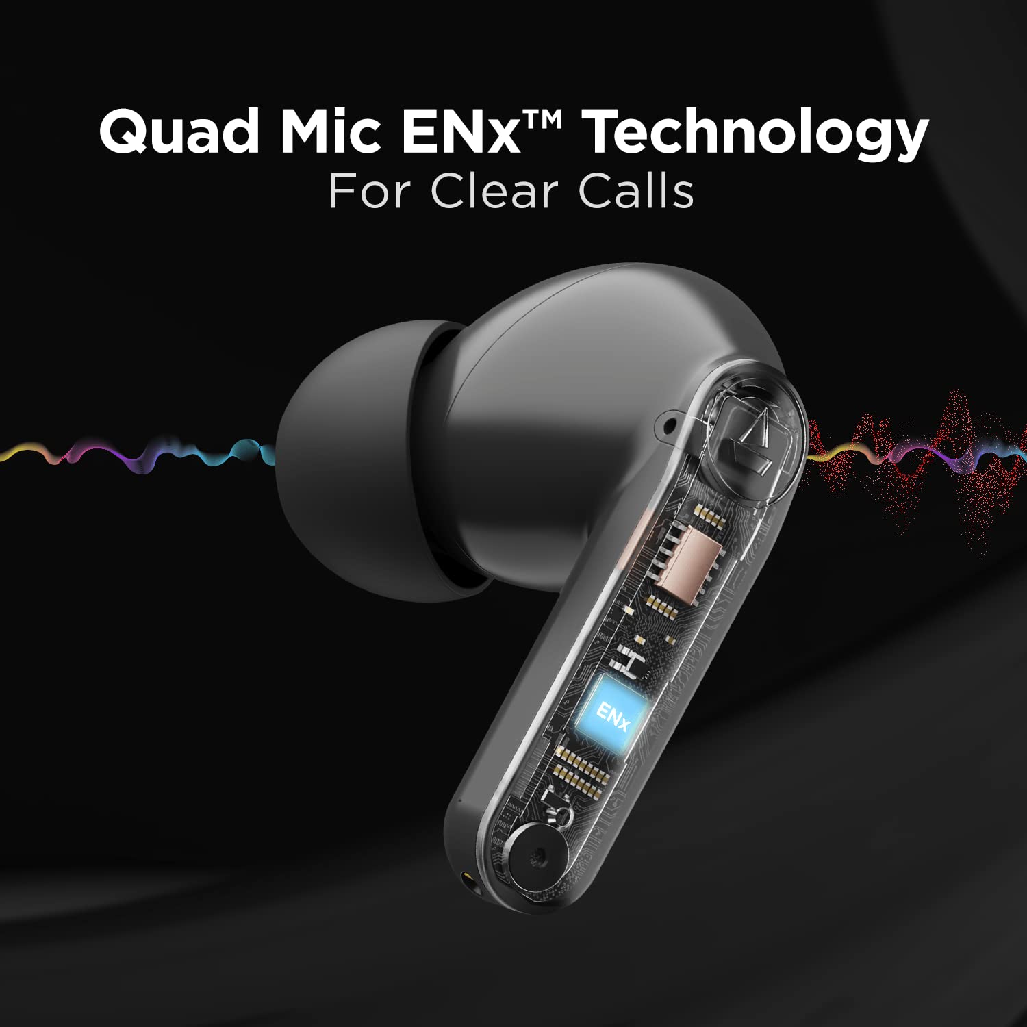 boAt Airdopes 121 PRO Truly Wireless in Ear Ear Buds w/Quad Mic ENx, Low Latency Mode for Gaming, 50H Playtime, IWP, IPX4, Battery Indicator Screen(Active Black) (OPENBOX)