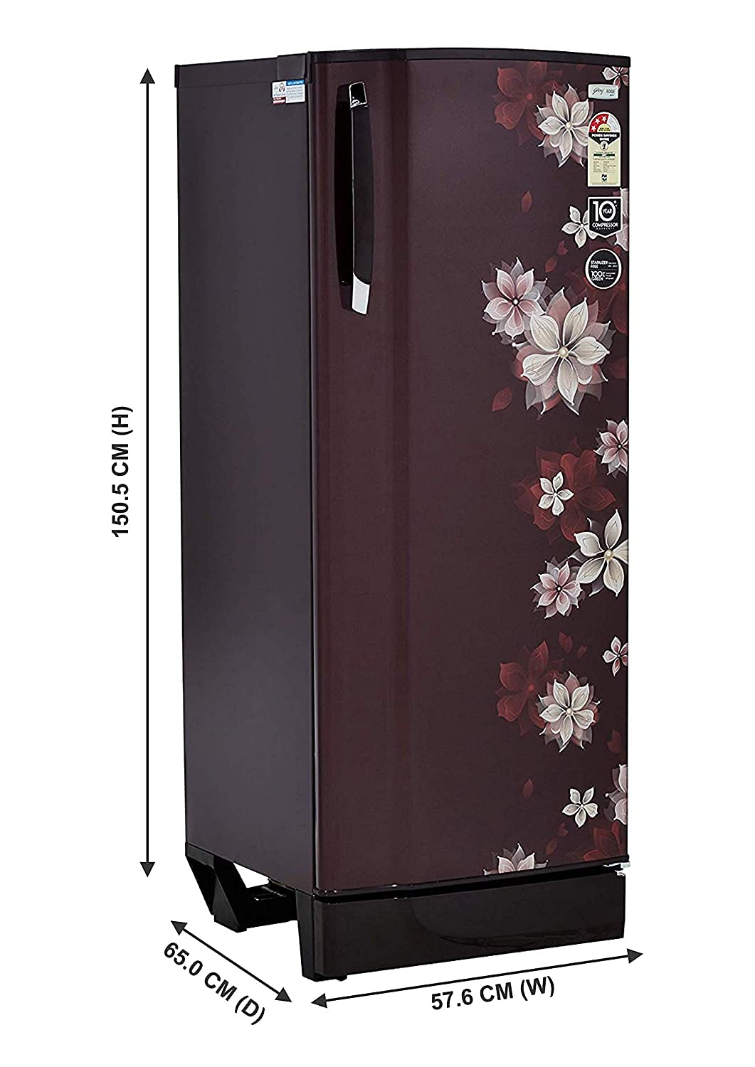 Godrej 221 Litres 3 Star Direct Cool Single Door Refrigerator (Model: R D ESX 236 TAF 3.2, Marvel Wine) (OPENBOX)
