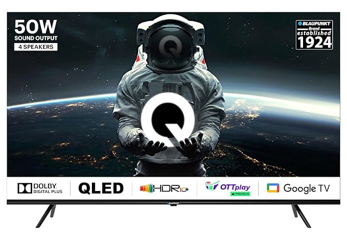 Blaupunkt 108 cm (43 inches) Quantum Dot Series 4K Ultra HD QLED Google TV 43QD7050 (Black) (OPENBOX)