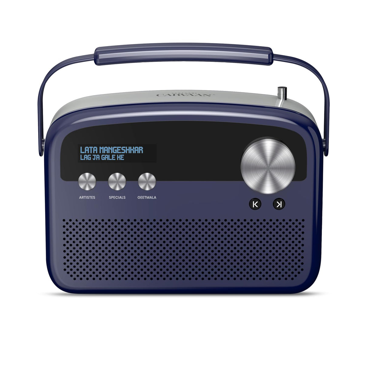 Saregama Carvaan Lite Hindi - Portable Music Player with 3000 Pre-Loaded Evergreen Songs, FM/BT/AUX (Royal Blue) (OPENBOX)