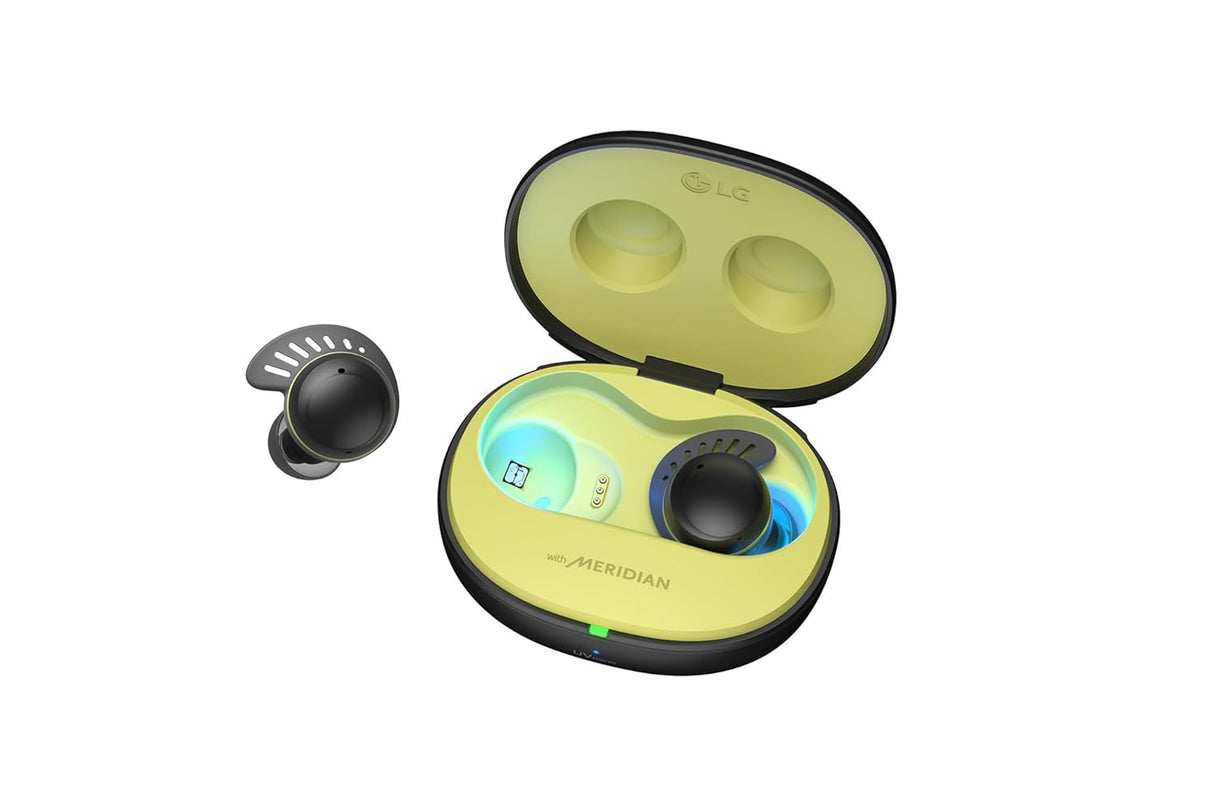 LG TONEFree Fit TF7Q True Wireless Earbuds, Active Noise Cancellation, IP67, 3D Sound Stage, UV Nano, Game Mode, 30 Hour Battery, Swivel fit Technology(OPENBOX)