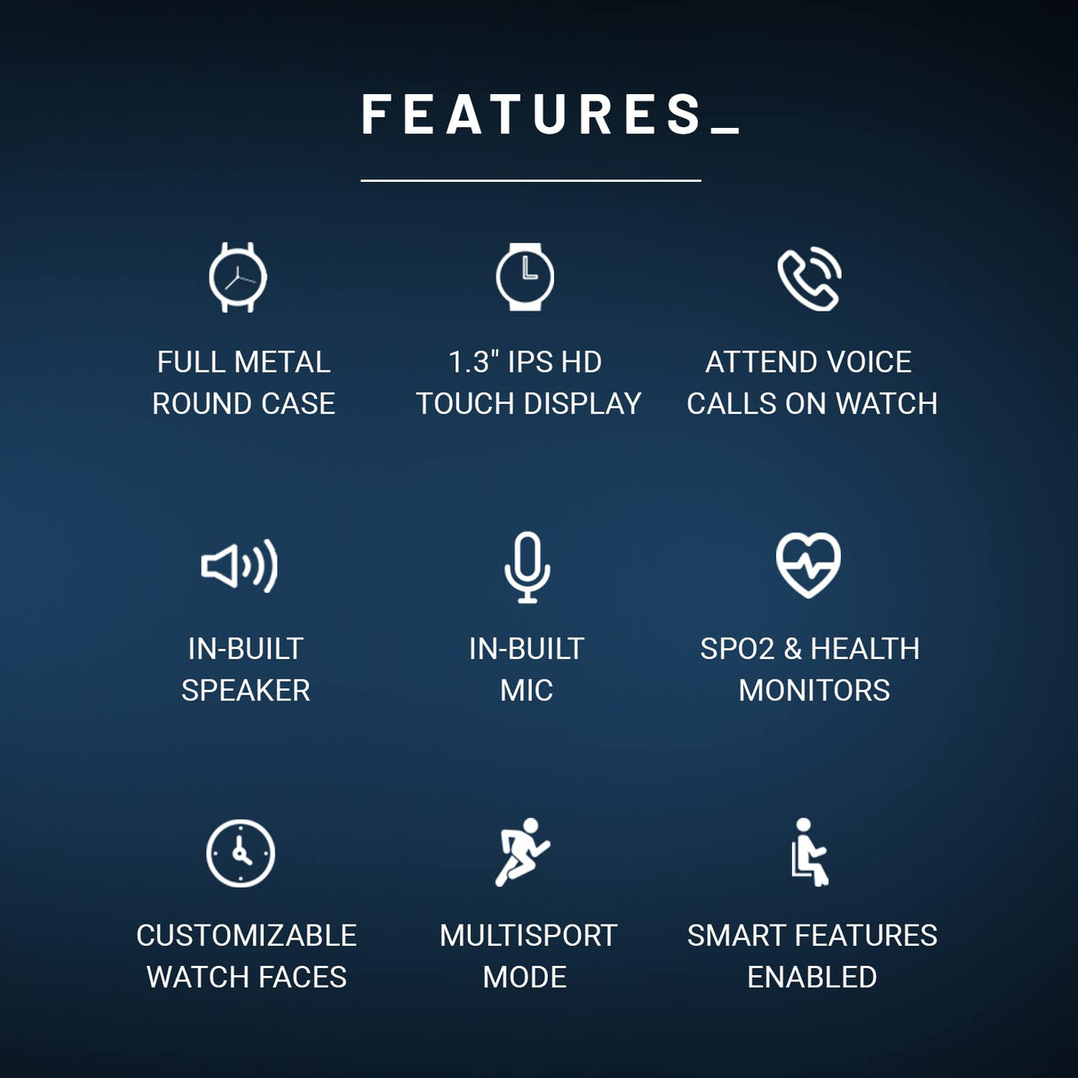 CrossBeats CB-Orbit Smart Watch (Blue) (OPENBOX)