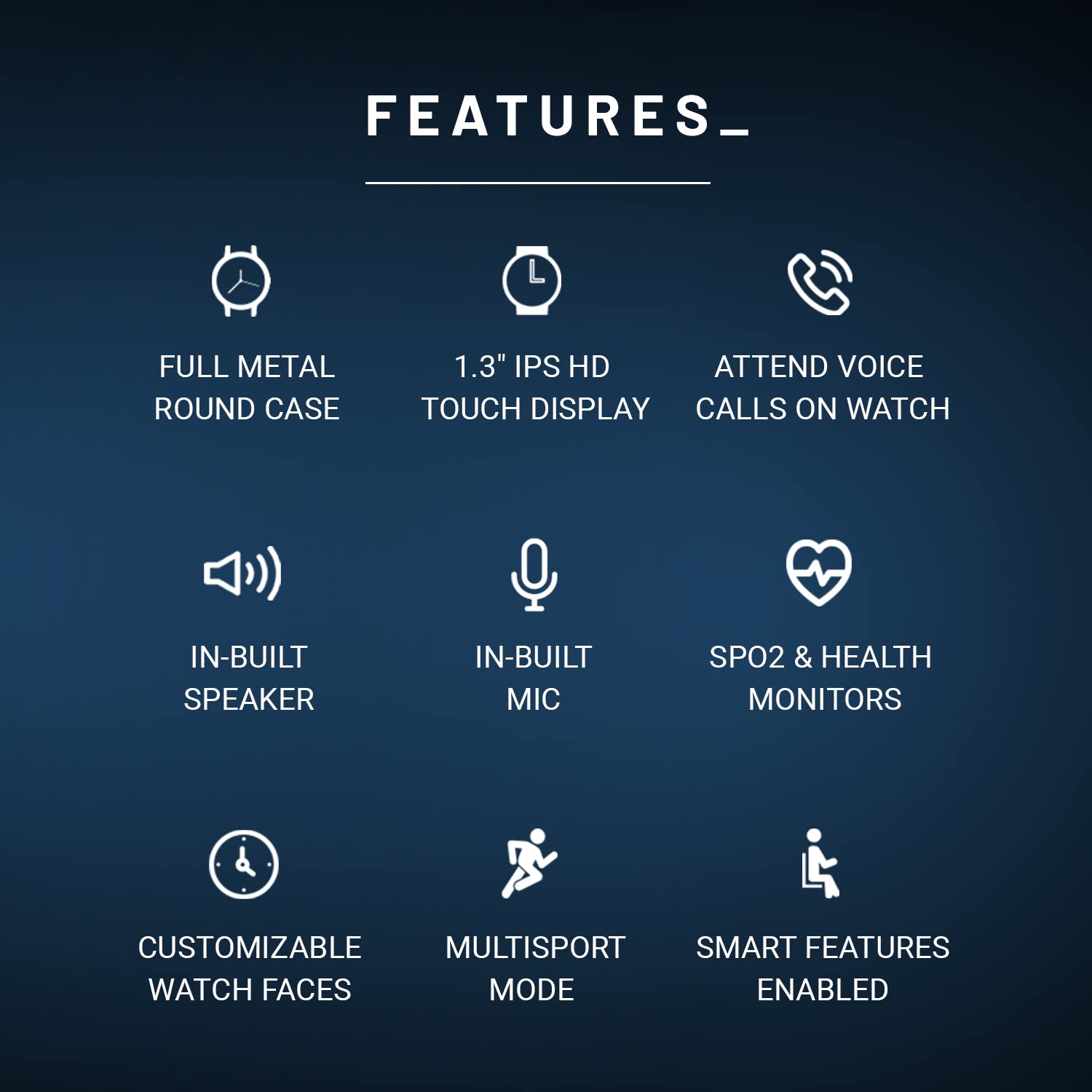 CrossBeats CB-Orbit Smart Watch (Blue) (OPENBOX)