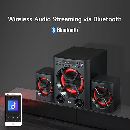 LG 40W Multimedia Speaker (Deep Bass Sound, 2.1 Channel, Red) (OPENBOX)