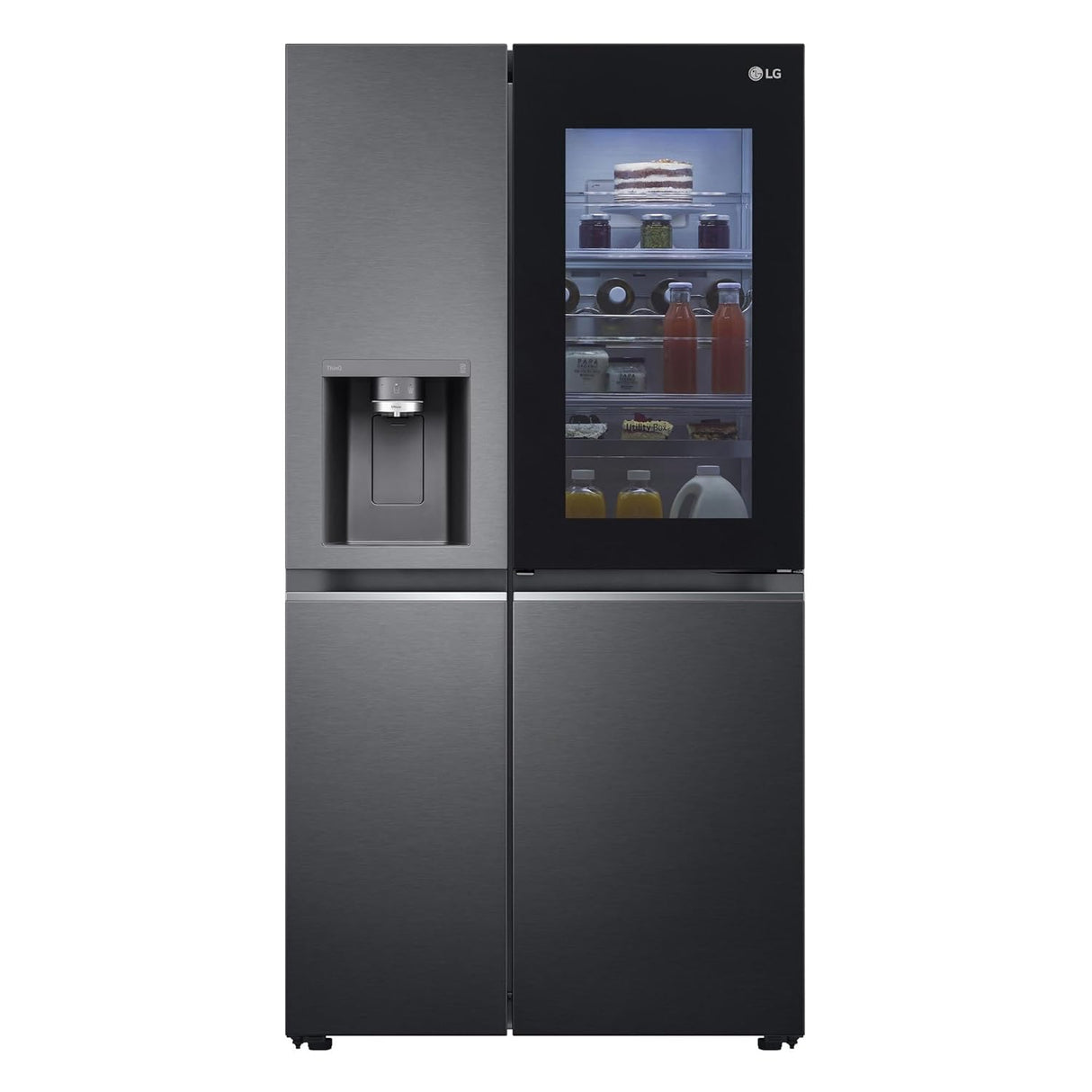 LG 630 Litres 3 Star Frost Free Side by Side Door Smart Wifi Enabled Refrigerator with Multi Air Flow (GL-X257AMC3, Matt Black) (OPENBOX)