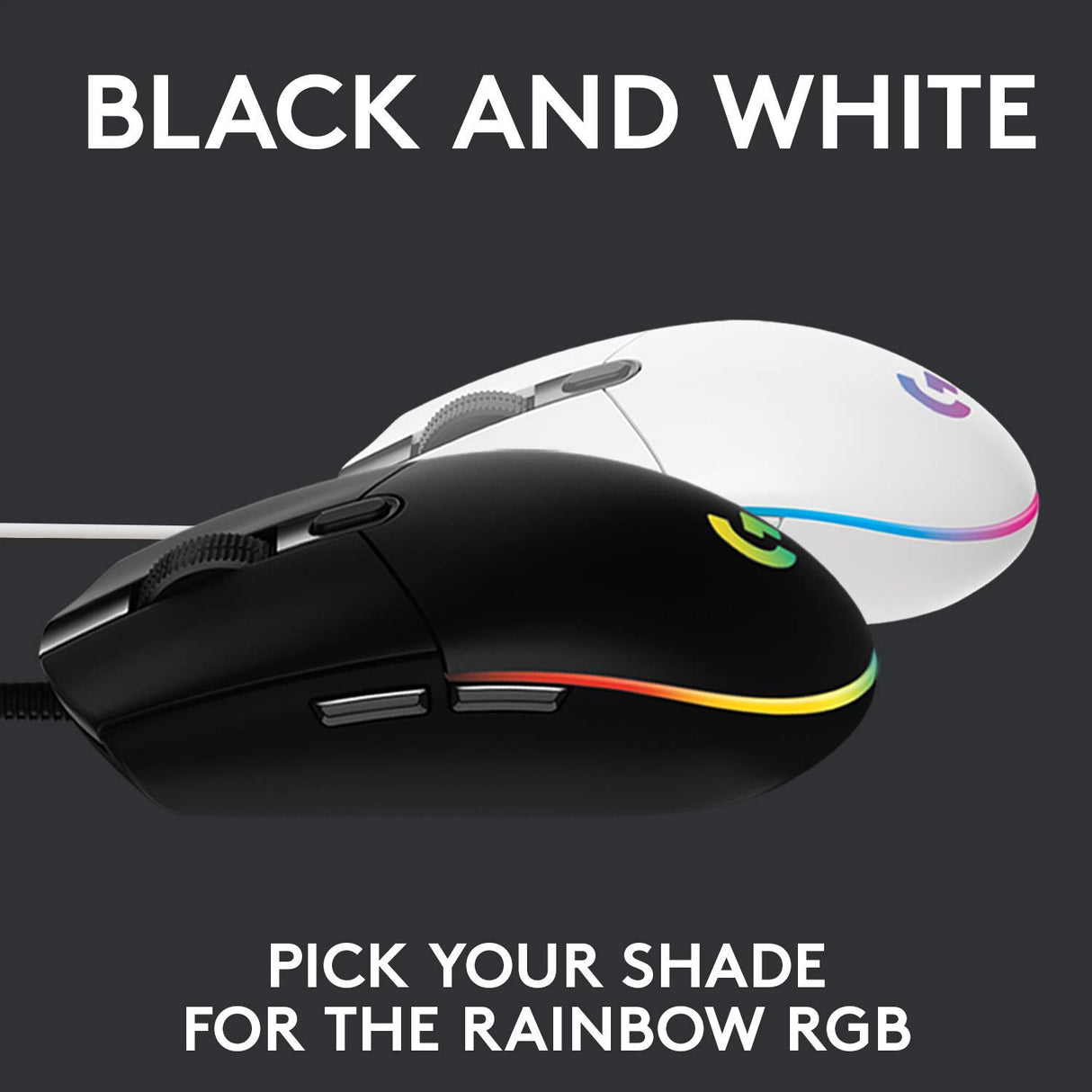 Logitech G102 USB Light Sync Gaming Mouse with Customizable RGB Lighting, 6 Programmable Buttons, Gaming Grade Sensor, 8K DPI Tracking, 16.8mn Color, Light Weight - Black (OPENBOX)