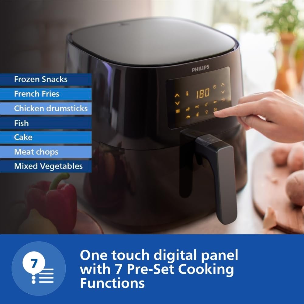 PHILIPS Digital Airfryer HD9252/90, Touch Panel, 4.1L, 100% Food Safe - OPEN BOX