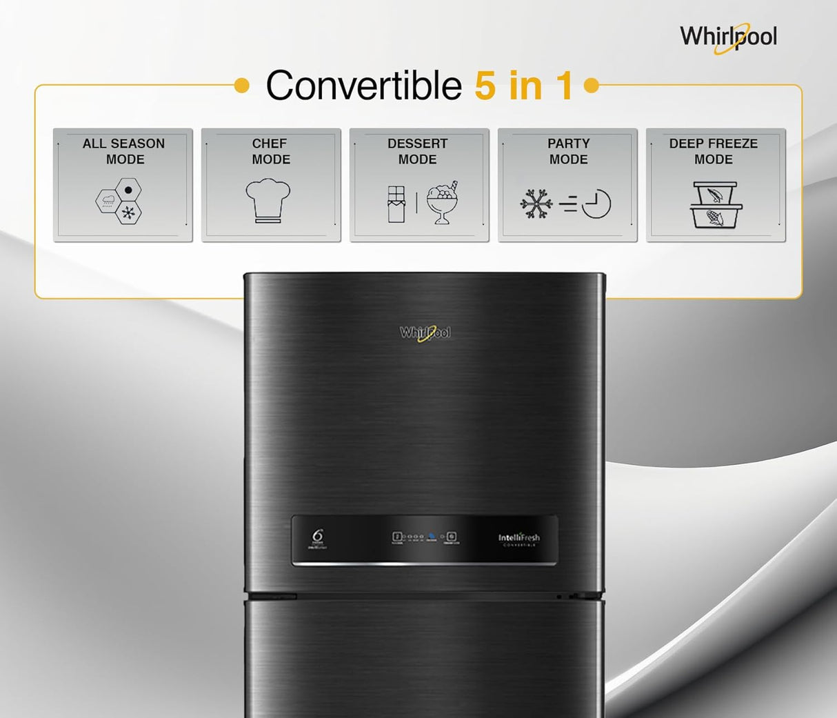 Whirlpool Intellifresh 411L 2-Star Convertible Inverter Frost Free Double Door Refrigerator (OPENBOX)