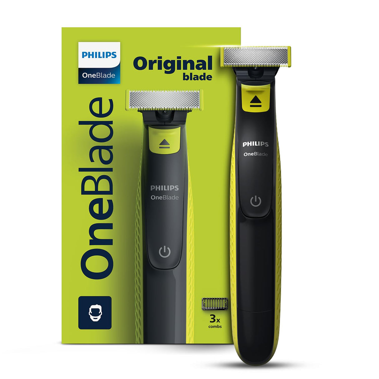 Philips OneBlade Hybrid Trimmer & Shaver | Zero Trim in One Stroke | 2x Powerful Motor | No Skin Irritation as Blade Never Touches Skin| Dual Protection Technology | Designed for Alpha Men | QP2724/10 (OPENBOX)