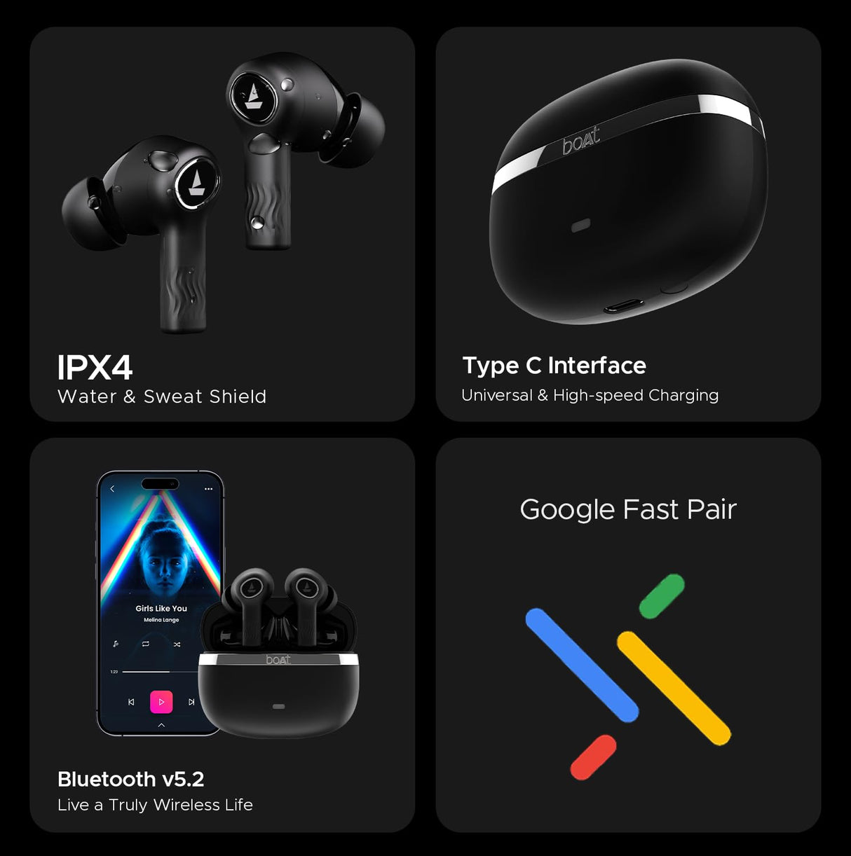 boAt Nirvana ION ANC Pro TWS Earbuds with Active Noise Cancellation (IPX4 Water Resistant, Dual EQ Modes) (OPENBOX)