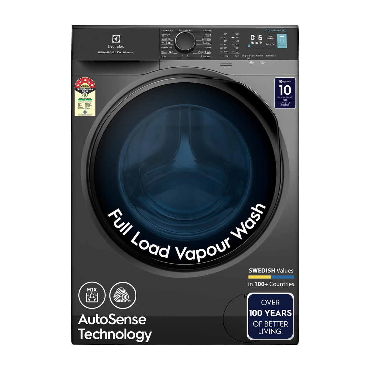 Electrolux 8 kg 5 Star Fully Automatic Front Load Washing Machine (OPENBOX)