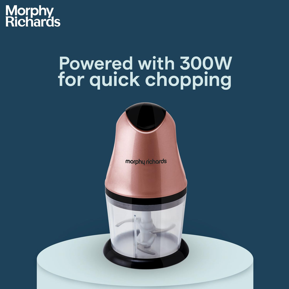 Morphy Richards 300 Watts Electric Chopper, Rose Gold (OPENBOX)